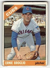1966 Topps Ernie Broglio #423 Chicago Cubs LOW MID GRADE FILLER CARD