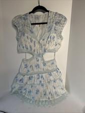 LOVE SHACK FANCY AUDRINA CUT OUT MINI DRESS in Santa Rosa River  sz XL
