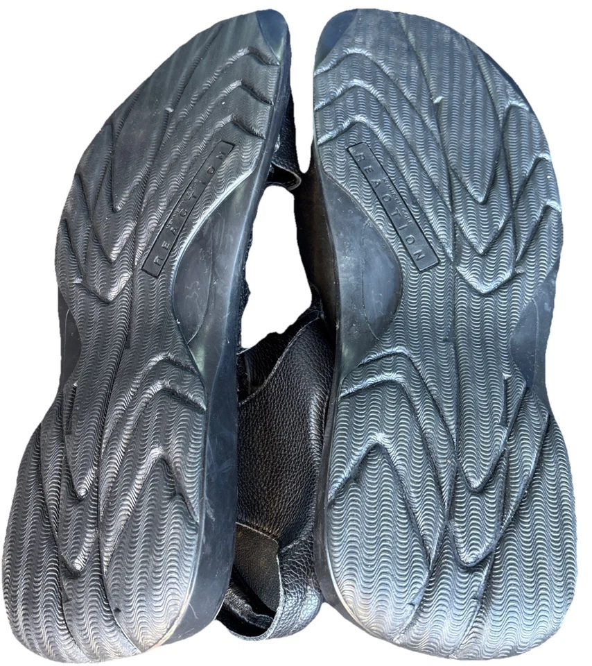 Sandalias Kenneth Cole Reaction para hombre de cuero negro hebilla de pesca punta cerrada talla 14 Foto 4 de 4