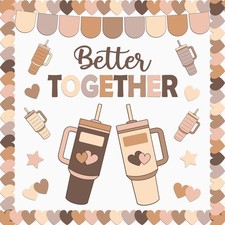 Boho Better Together Classroom Bulletin Board Decorations Motivational Back t...