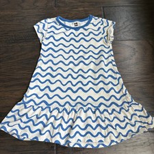 Tea blue waves dress girl size 3