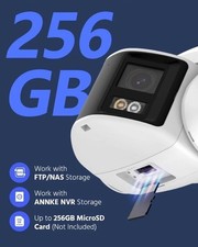 4K Dual-Lens Home Security Camera with 180° Viewing Angle  Detection