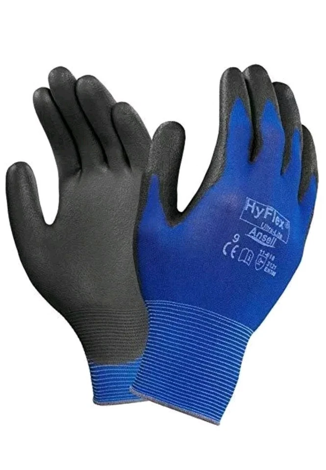 1 Pair ANSELL HYFLEX 11-618 Precision Gloves - Available in size 8 Medium (S3