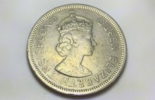 1960 Hong Kong One Dollar Queen Elizabeth II HK $1 Coin