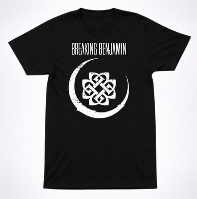 Breaking Benjamin Crescent Moon Logo T Shirt Alternative Rock Band Tee Black