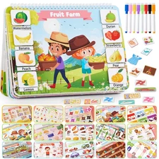 Toddler Activities Preschool Learning Busy Book - 29 Themes Binder Montessori...