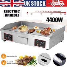 Commercial Kitchen Electric Countertop Griddle Flat Top BBQ Grill Hot Plate