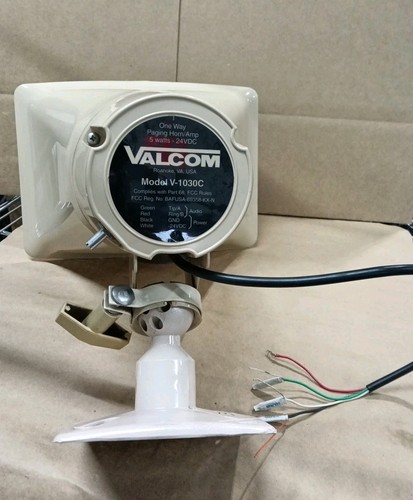 Valcom V-1030C 5 Watt Paging Horn (Beige) Roanoke, VA USA 24VDC - Picture 2 of 3