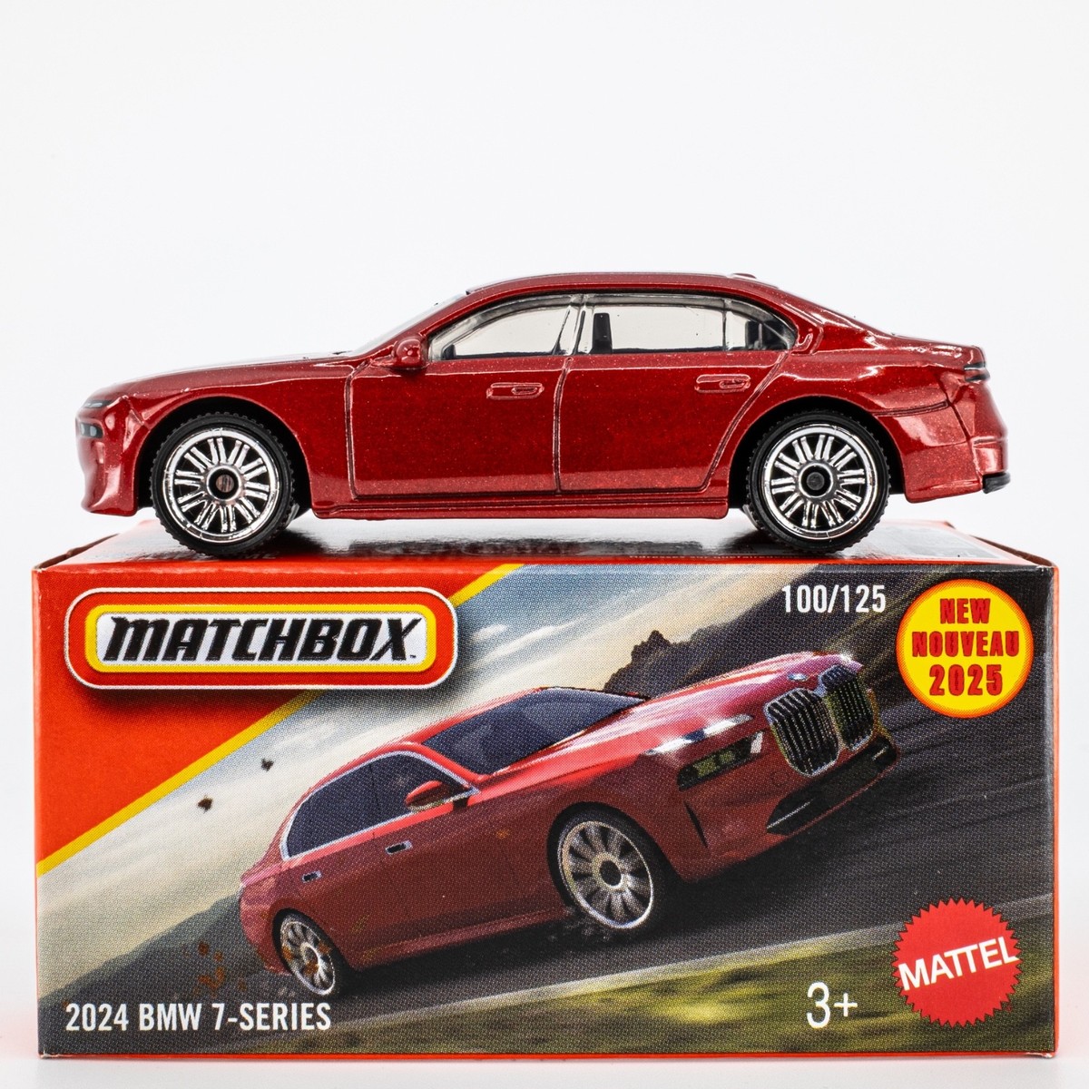 2025 Matchbox Power Grabs #100 2024 BMW 7-Series AVENTURIN RED