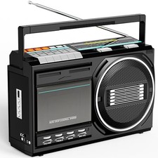 Cassette Player Recorder Boombox with Bluetooth: Portable Boom Box Radio
