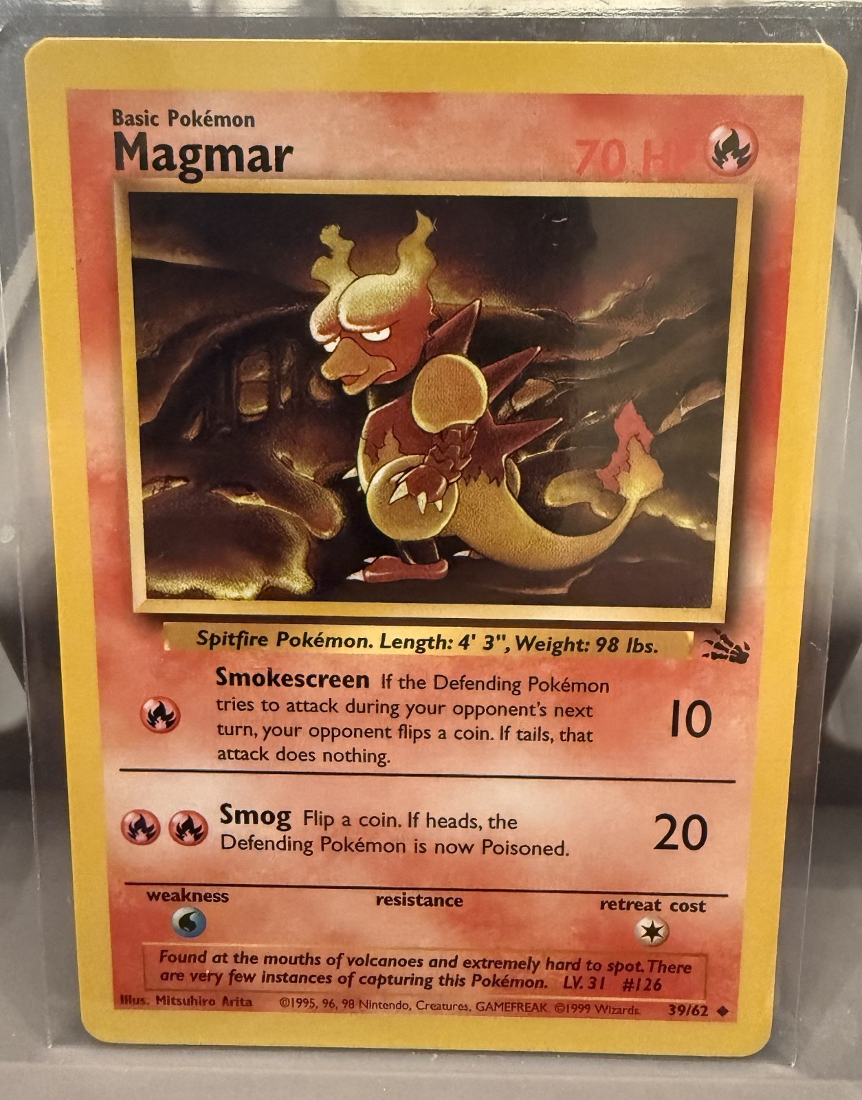 Pokémon TCG Magmar Fossil 39/62 Regular NM!