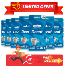 Image of Lavazza, Caffè Decaffeinato, Ground Coffee, 8 Packs of 250 g-Free Fast Post