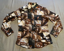 VTG 70's Kennington Button Up Shirt Disney Mickey Mouse Fantasia: Mens Small
