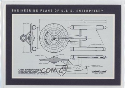 1991 Impel Star Trek 25th Anniversary Engineering Plans of USS Enterprise 1m8