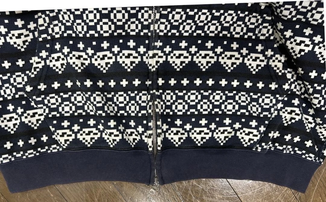 A BATHING APE (BAPE) Felpa con cappuccio Bape All Over Diamond UOMO JP taglia M usata in buone condizioni