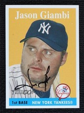 BAS 2007 Topps Heritage Jason Giambi #240 Beckett Auth Sticker Auto 2k2