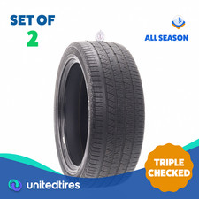 Set Of 2 Used 25545r20 Continental Crosscontact Lx Sport Ao 101h - 6.532 Set Of 2 Used 25545r20 Continental Crosscontact Lx Sport Ao 101h - 6.532