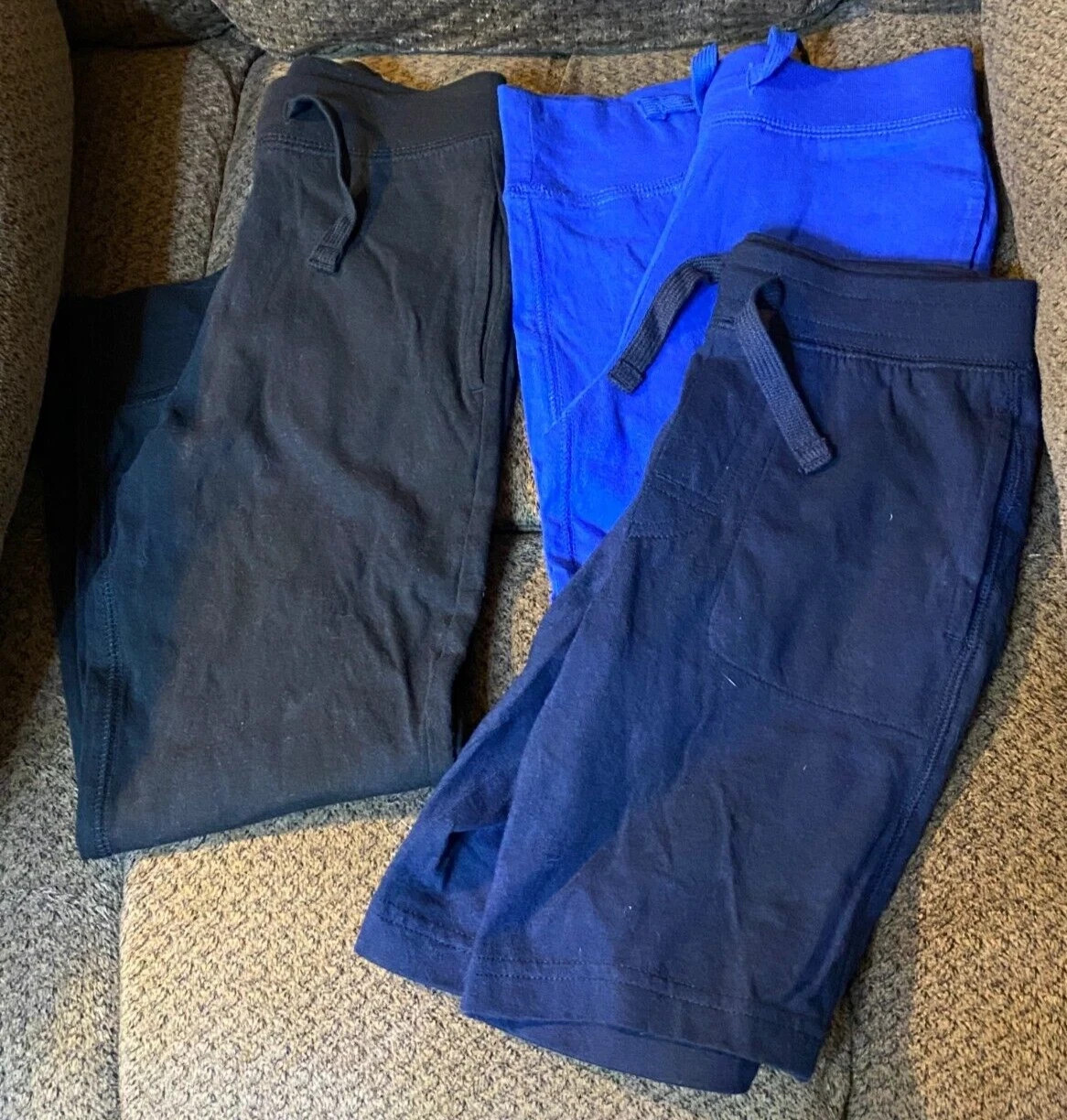 M2 !WOW! NWT GAP Boys Size 5T Lot of 3 Black & Blue Knit Pull On Pants & Shorts