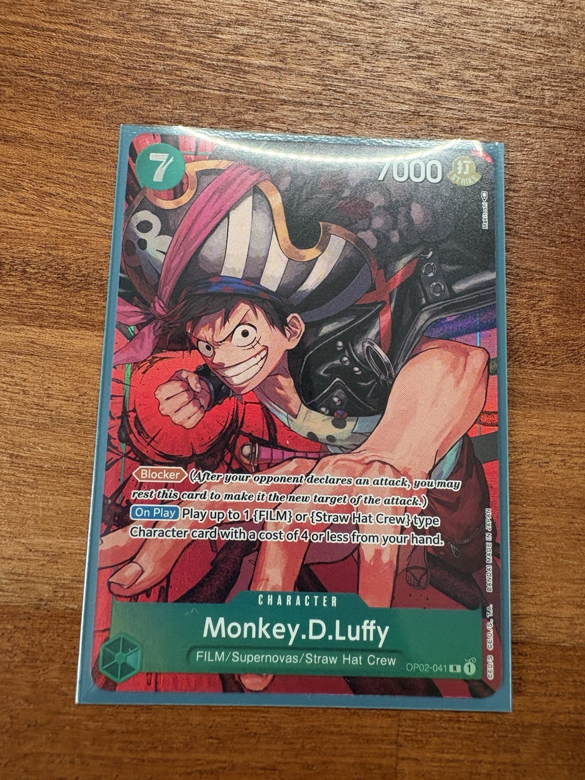 One Piece Monkey D. Luffy OP02-041 Alt Art Paramount War English NM