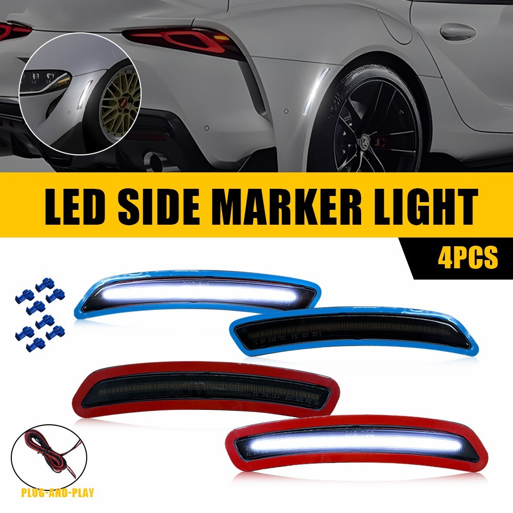 LED For 2020-25 Toyota GR Supra Front & Rear Set Side Bumper