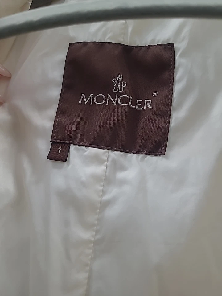 Abrigo largo acolchado Moncler para mujer - crema talla 1 Foto 4 de 4
