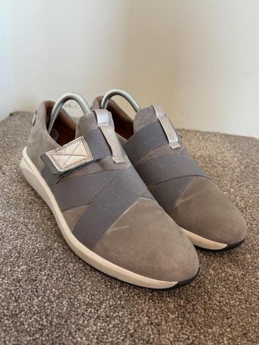 Clarks Unstructured Trainers Shoes Slip On Elastic Hook Loop UK 7 Faux Suede - Picture 3 of 24