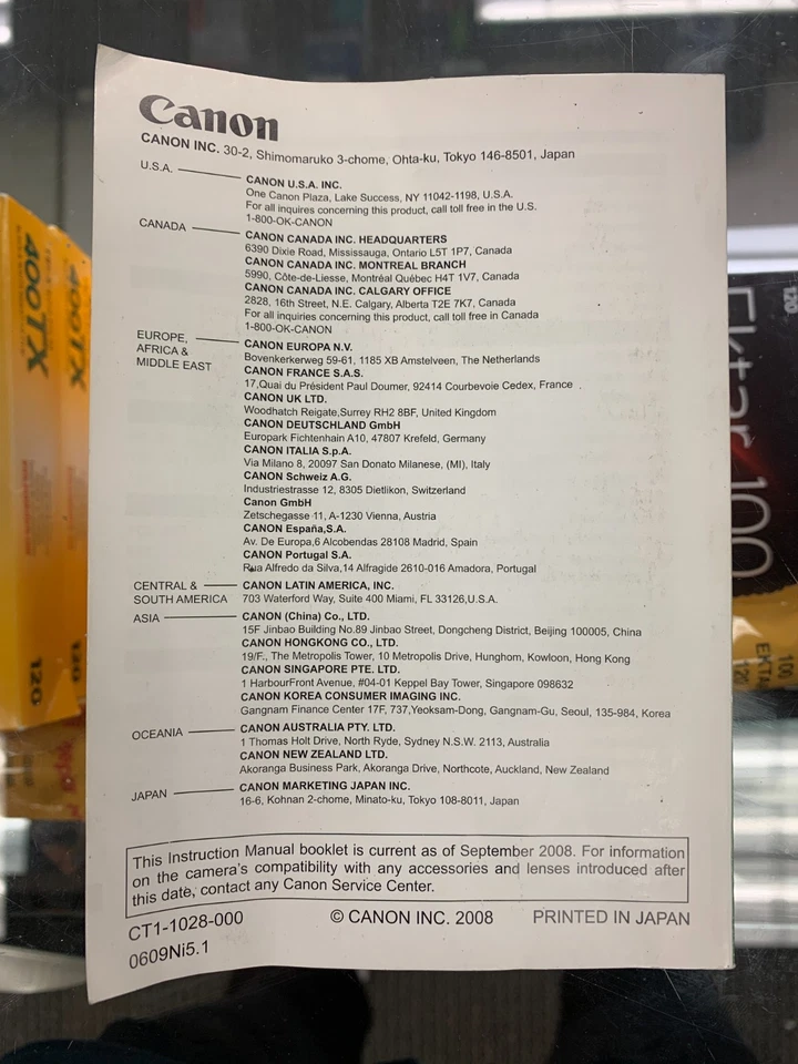 佳能 EOS 5D Mark II 正品相机说明书/英文指南 — 第 2/2 张图片