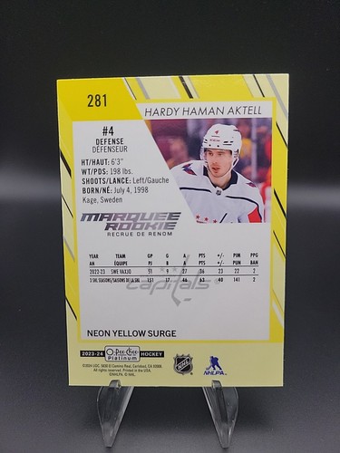 2023-24 O-Pee-Chee Platinum #281 Hardy Haman Aktell Neon Yellow Surge ...