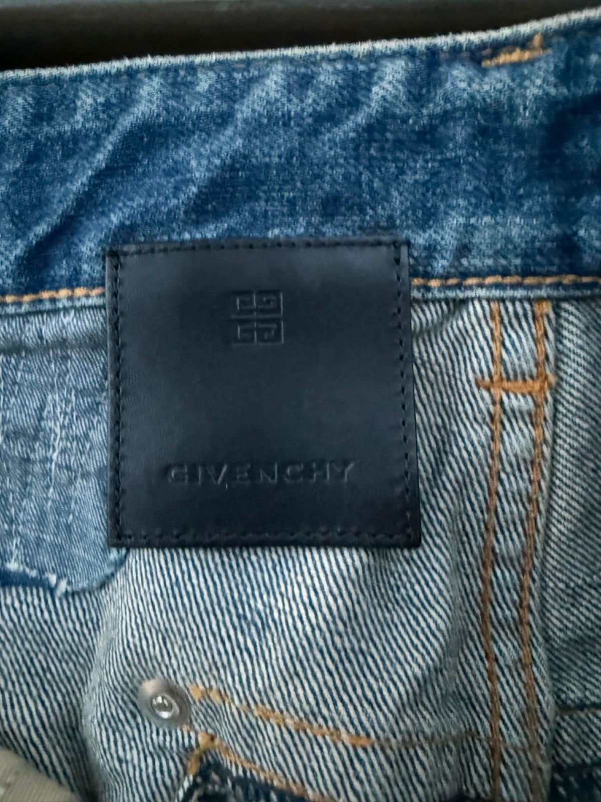 GIVENCHY OG BORO JEANS 38 Distressed Boro Moleskin Panel New w Tag