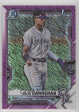 2021 Bowman Chrome Prospects Fuchsia Shimmer Refractor /199 Julio Carreras w7v