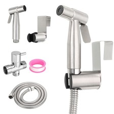 Handheld Toilet Bidet Sprayer Water Pressure Control Hand Sprayer Kit Silver