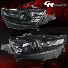 Pair of Black/Clear OE Style Projector Headlight Lamp for 2013-2019 Ford Taurus