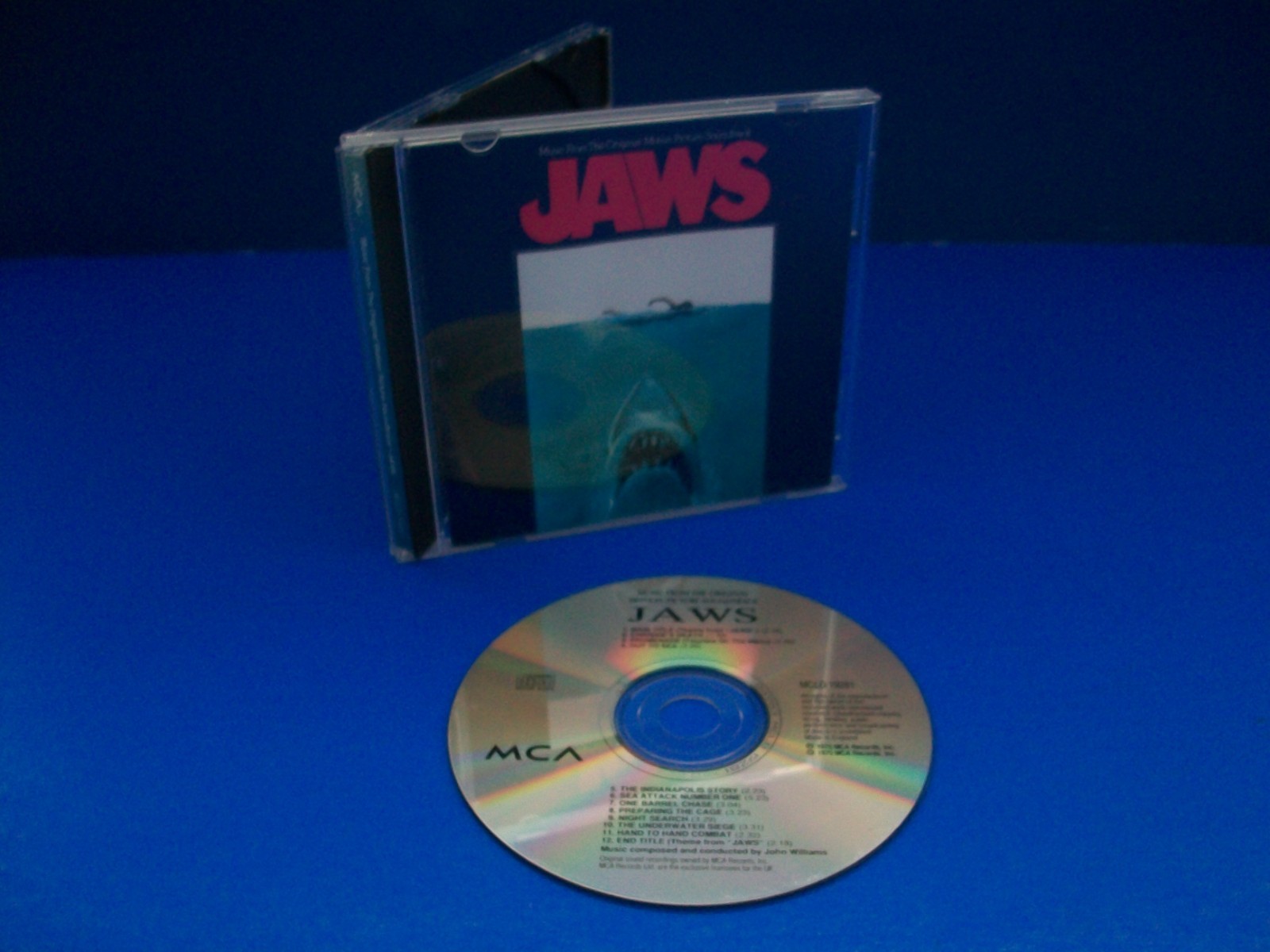 John Williams JAWS Film Soundtrack OST UK CD Steven Spielberg. Roy Scheider. EX