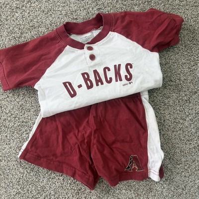 Arizona Diamondbacks Toddler Boys T-Shirt Short Set Black/Maroon, Size 2T