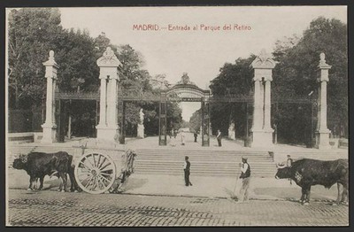 Madrid. MADRID. Entrada al Parque del Retiro. Fototipia Castañeira.