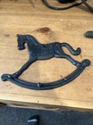 Cast Iron Rocking Horse Utensil Key Chain Holder 4 Wall Mount Black 8x5 1/2" — photo 3