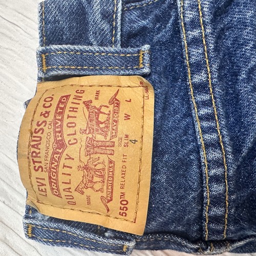Levi's Vintage Y2K 550 Relaxed Fit Demin Jeans 100% Cotton Youth 4 Slim - Picture 2 of 10
