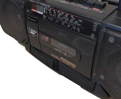 Sharp WQ-T238 E Boombox Stereo - Twin Cassette, AM/MW/LW/SW