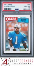 1987 TOPPS #307 WARREN MOON OILERS HOF PSA 10