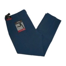 VAN HEUSEN Blue Hazel Slim Fit FLEX Dress PANTS Slacks Mens Size 38 X 32 NEW