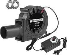 97mm Blower Fan 12V BBQ Blower Fan with AC Plug 110V 240V BBQ Air Mover with 3 t