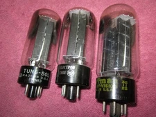 3pcs Dual Side Getter 5U4GB Rectifier Tubes Black Plates TESTED 5U4 Tung-Sol