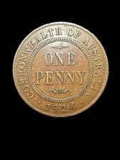 1924 Australian Pre Decimal Penny~KGV~#016