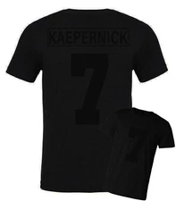 Colin Kaepernick Jersey TShirt Black On Black BLM Kneel NFL Football 49ers Shirt