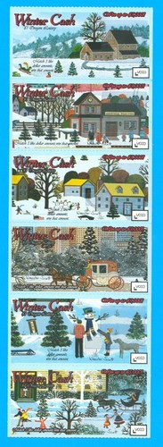 OREGON Biglietto gratta e vinci lotteria SV collegato set di 6 diversi graffi vacanza - Foto 1 di 2