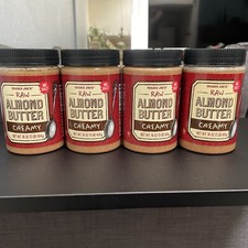 4 Pack Trader Joe's Almond Butter Creamy Raw Unsalted No Salt 16 OZ Each