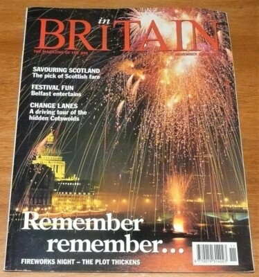 in BRITAIN Magazine November 1995 Cardiff / Cotswolds / Lewes /Taste of Scotland