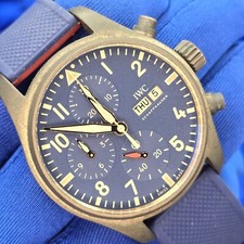 IWC Pilot's Watch Blue Chronograph 41mm IW388109 Complete Set