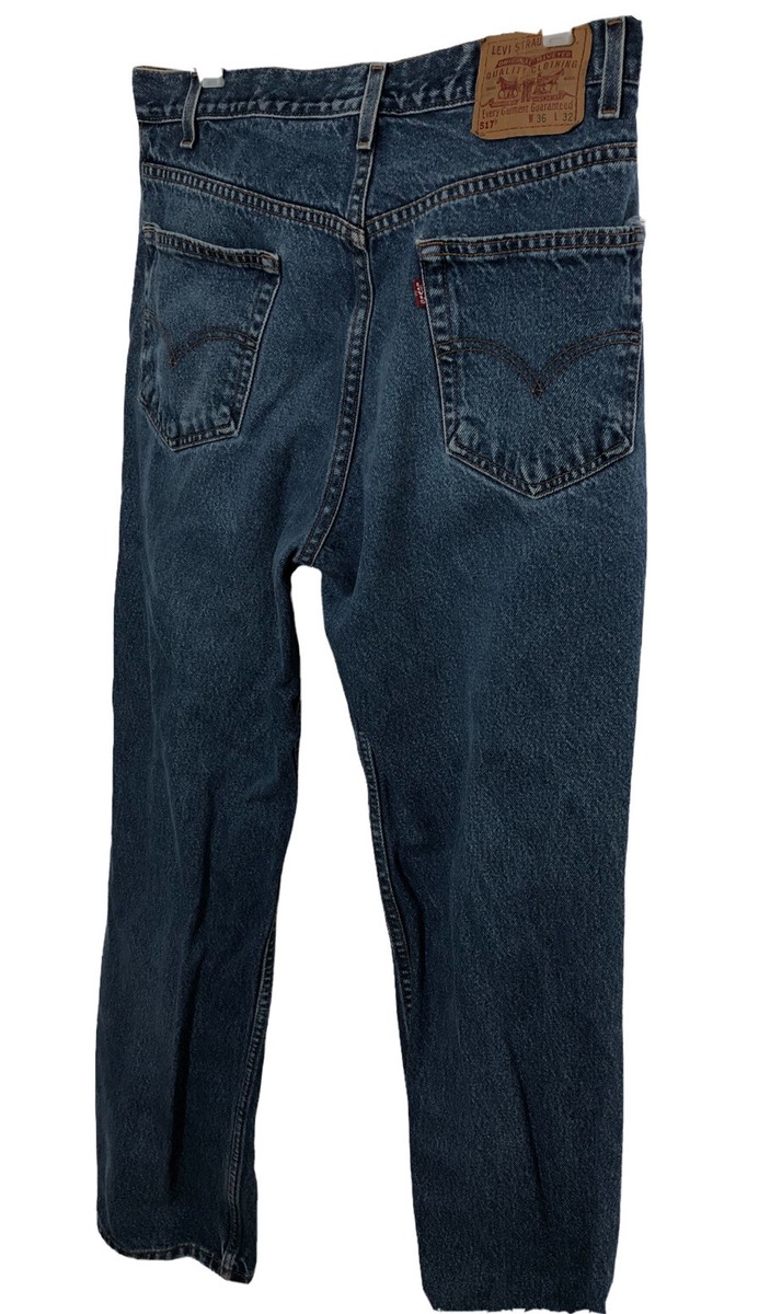 Vintage 90s Levi's 517 Jeans Bootcut 36 X 32 Medium Wash