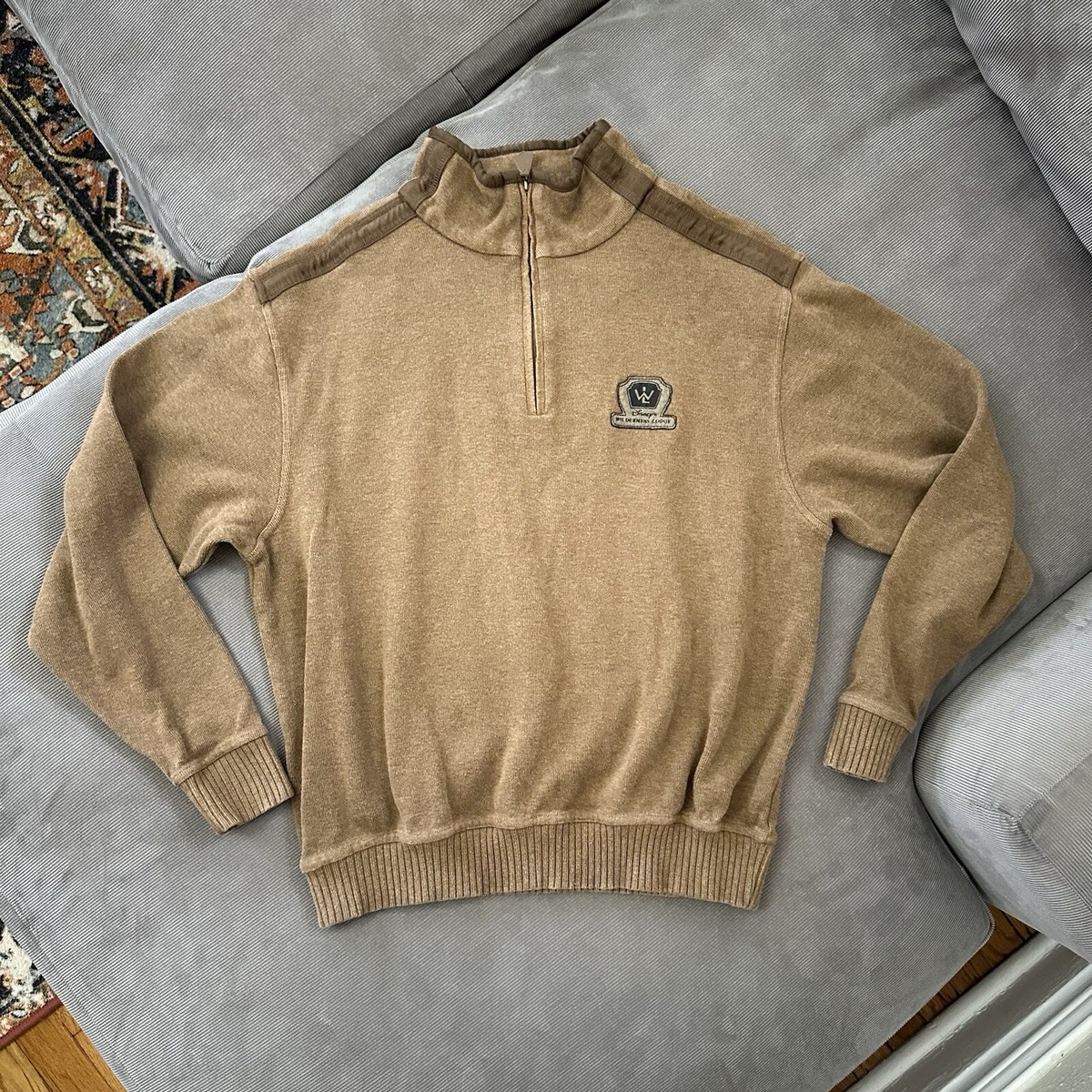 Walt Disney World Disney's Wilderness Lodge 1/4 Zip Brown Pullover